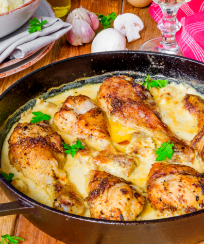 Poulet aux Champignons à la Sauce Crème