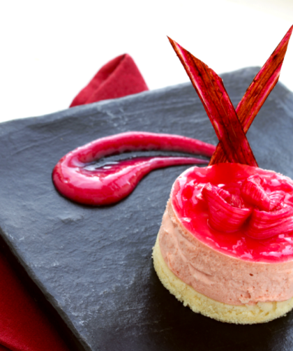 cheesecake à la rhubarbe