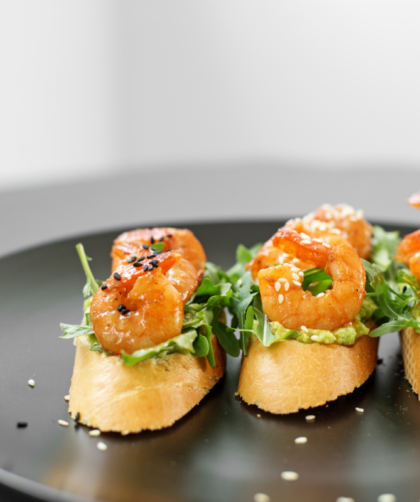 tartines apéritifs de crevettes