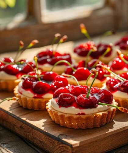 Recettes d'été : financiers cerise et crème gourmande à la vanille