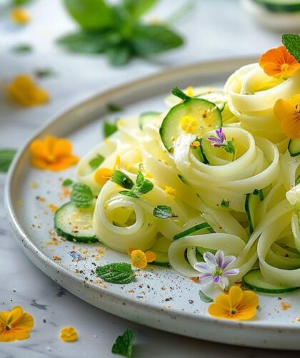Recette de tagliatelles de concombre rafraîchissantes