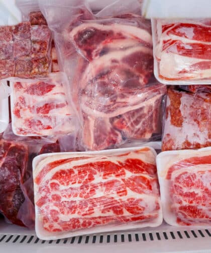 Livraison de viande surgelée